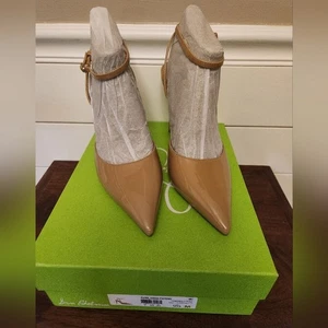 Women's Sam Edelman Patent Tan Heels Size 9.5 - Picture 1 of 9