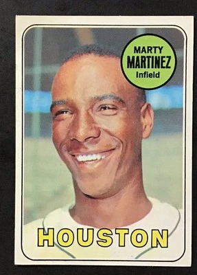 1969 Topps Marty Martinez  #337 - Houston Colts Minor Crease Free Shipping - Image 1 of 3