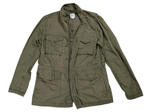Gap Military Fatigue Jacke Herren Large grün Baumwolle Field Utility Cinch Taille  - Bild 1 von 14