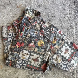 Vintage Reyn Spooner Mele Kalikimaka Hawaiian Shirt 2XL Christmas Short Sleeve - Picture 1 of 6