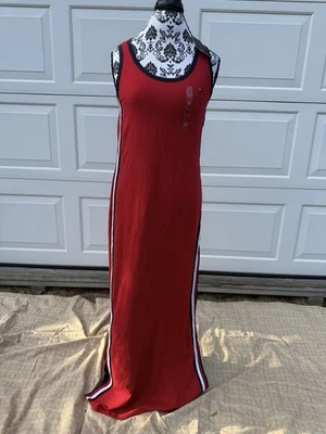 Maxi vestido vintage Tommy Hilfiger Top sin mangas años 90 Y2K nuevo con etiquetas Foto 1 de 4