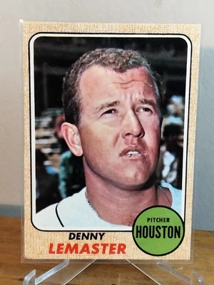 DENNY LEMASTER 1968 Topps Baseball Vintage #491 Houston Astros Pitcher  - Image 1 of 2