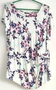 "PROFILE" Beautiful Multi-Coloured Floral Stretchy Tunic Top - SIZE 18/20 - NEW - Picture 1 of 9