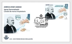 spain ca 2025 America UPAEP Health Ignaz Semmelweis Hospital Handwashing 1v FDC - Picture 1 of 1