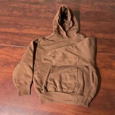Kanye West YZY Gap Yeezy Doble Capa Sudadera con Capucha Marrón Juvenil Grande Niños Talla L Foto 1 de 4