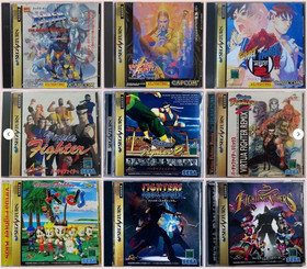 X-Men Street Fighter Vampire Hunter Set of 9 games Sega Saturn SS Japan Ver