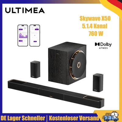 ULTIMEA 5.1.4 Dolby Atmos Soundbar TV mit Subwoofer & Rear Lautsprechern BT 5.4 - Bild 1 von 4