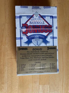 1993 DONRUSS (#1) ELITE DOMINATOR BASEBALL 1BOX BREAK~LIVE~ COLORADO ROCKIES - Picture 1 of 12