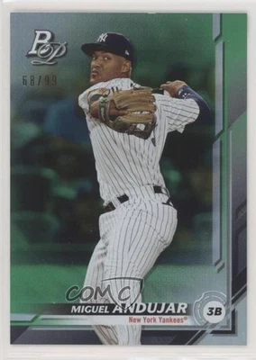 2019 Bowman Platinum Wal-Mart Green Foil /99 Miguel Andujar #99 - Image 1 of 2