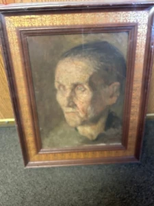 Unknown Artist Old Woman Original Artwork 16" x 13" - Picture 1 of 5