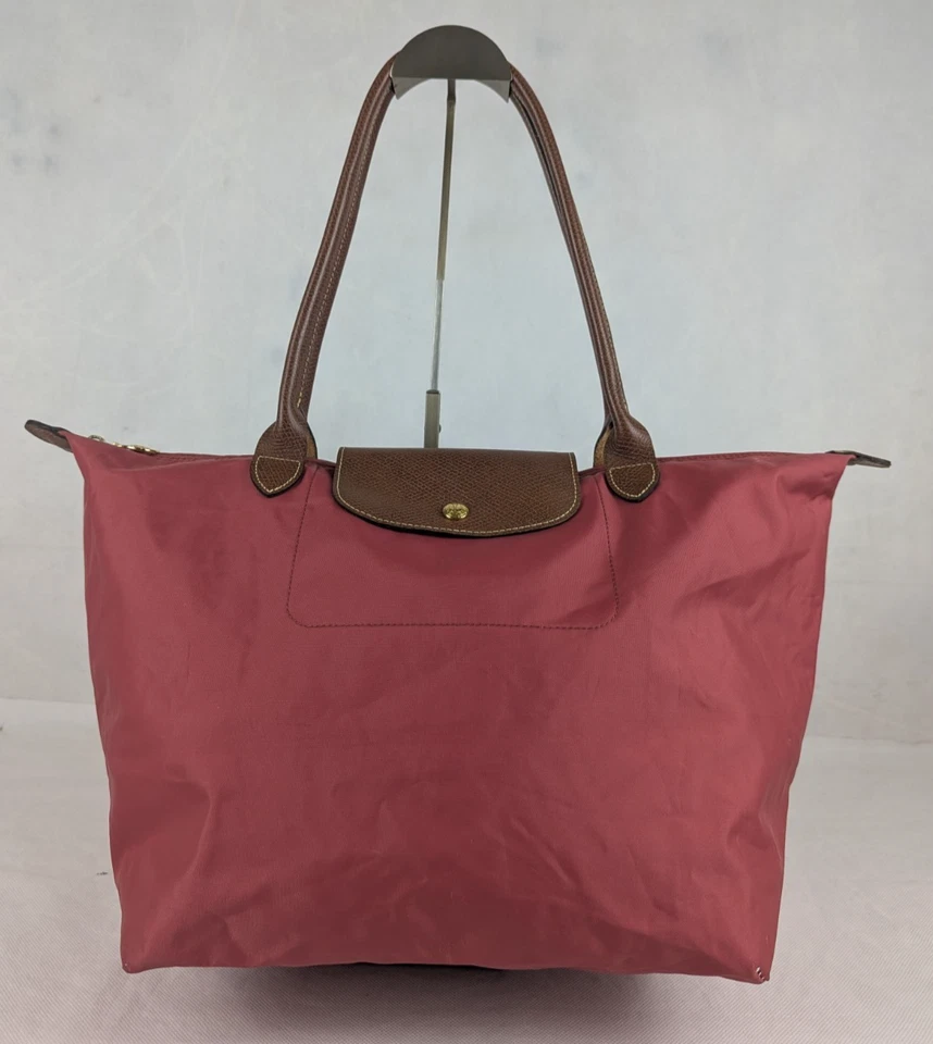 Used Longchamp Le Pliage – Authentic Nylon Pink Tote Handbag, Classic Style! - Image 1 of 4