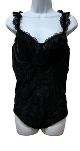 Torrid Plus Size 2 Black Lace Cut-out Back Underwire Sleeveless Bodysuit NEW - Picture 1 of 11