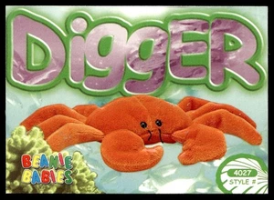 1999 Beanie Babies 2nd Edition Series 4 Digger the Orange Crab  #175 - Picture 1 of 2