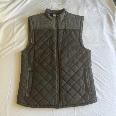 BKE Buckle Vest XL Gray Full Zip Wool Quilted Lined Insulated Outdoor - Image 1 of 4