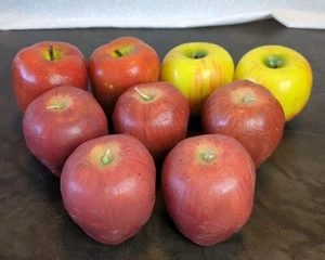 Juego de 9 manzanas falsas de granja decoración realista - cera - Imagen 1 de 20