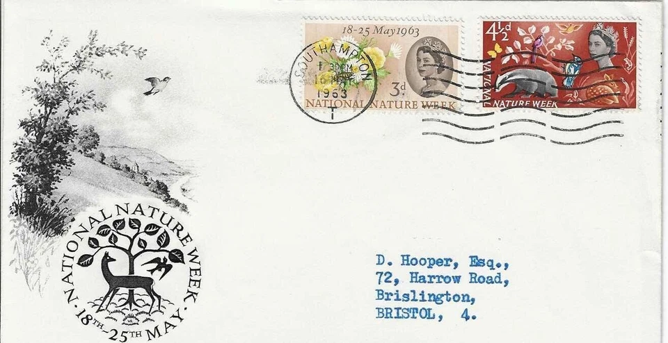 1963 National Nature Week (Phos) With Southampton T Wavy Line Slogan Cat £40 - Image 1 of 1