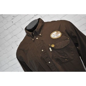 Beretta Button Shirt Mens Size 2XL Brown Georgia Quail Hunting Shooting Resort - Picture 1 of 8
