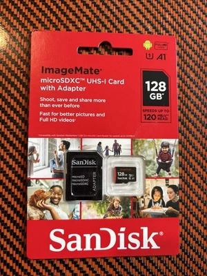 SanDisk ImageMate 128 GB SDXC UHS-I SD Memory Card with Adapter - Image 1 of 2