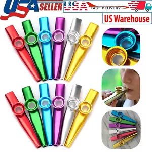 12 Pz Kazoos Strumenti Musicali Bulk Metallo Kazoo per Amanti della Musica Regalo C2R6 - Foto 1 di 9