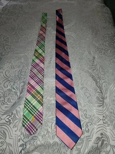 Men's Polo Ralph Lauren madras and J. Crew striped ties-$20 Each - Picture 1 of 8