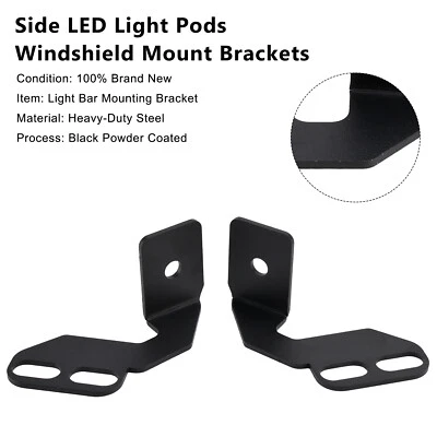 Side LED Light Pods Windshield Mount Brackets For Kawasaki Teryx Teryx4 US Foto 1 de 4