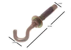 Ärmel Anchor Haken Schrauben M6 Bolzen M8 Shield Von 45mm Länge Yzp Packung 24 - Bild 1 von 1
