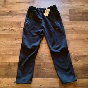 NIKE MENS SPORTSWEAR BLACK TECH FLEECE PANTS OPEN-HEM DQ4312-010 M NEW W/ TAGS - Picture 1 of 5