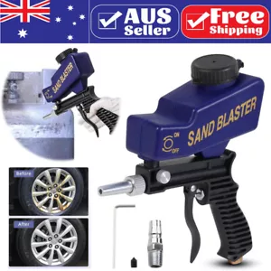 Gravity Sand Blaster Gun Portable Pneumatic Air Sandblasting Tool Handheld Spray - Picture 1 of 12
