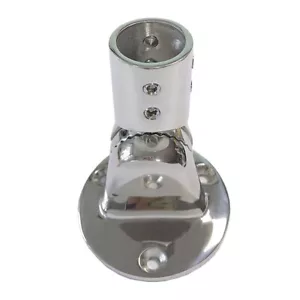 Boat 316 Stainless Steel 23mm Antenna Adjustable Swivel Round Base Mount Holder - Picture 1 of 6
