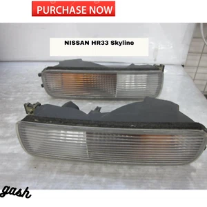 Part Genuine Fit For NISSAN Front Bumper Set Turn Signal HR33 Skyline  Ori Japan - Picture 1 of 8