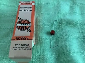 Miller 70F102AI Subminiature RF Choke 10mH 101ohms 38mA - Picture 1 of 3