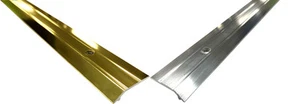 3ft Vinyl Lino Edge Ramp Wood Laminate Tile 4mm Variation Doorbar Metal - Picture 1 of 2