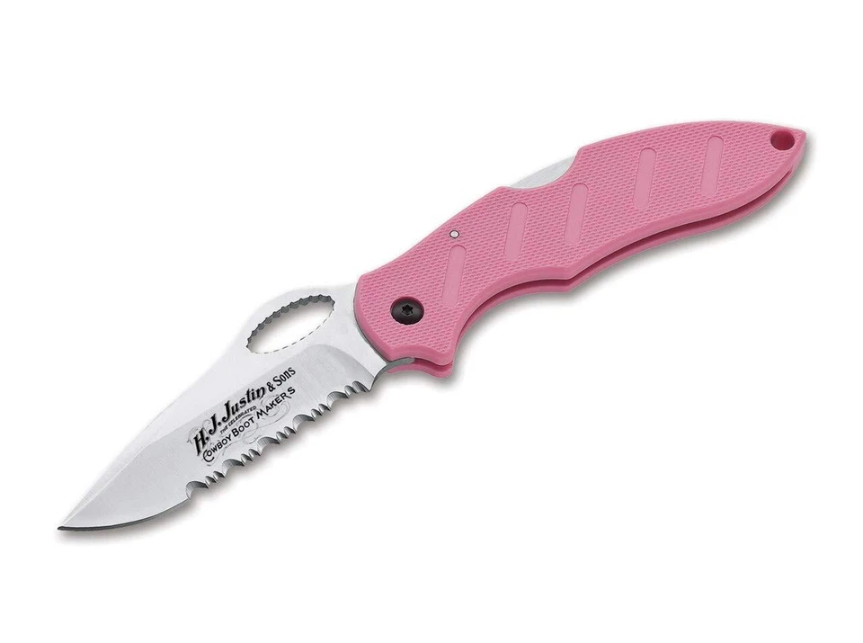 Nuevo Justin Justin Action R Lockback Rosa Plegable Poket Knife 01JU092P Foto 1 de 1