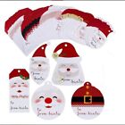 Merry Xmas Labels Christmas Hanging Tags Gift Wrapping Cartoon Santa Claus
