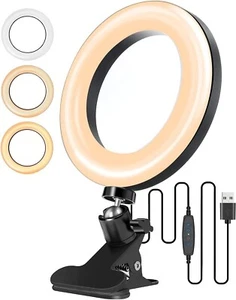 6,3 " LED Ring Licht Studioleuchten Produktfotografie Ringlicht dimmbar 3 Farben - Bild 1 von 5