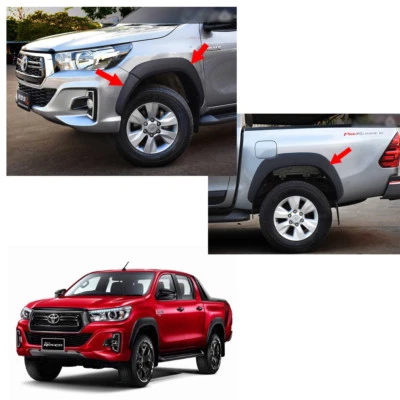 5" Fender Flares Wheel Arche Matte Black For Toyota Hilux Rocco SR5 2018 2019 Foto 1 de 4