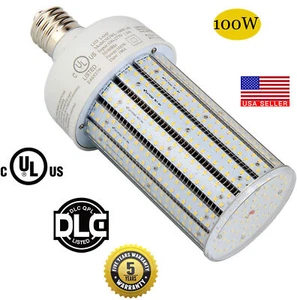100W LED Corn Bulbs Light Replace 400W MH/HPS Warehouse Parking Lot Light 5000K - Picture 1 of 12