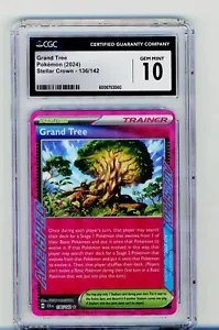 Pokemon Stellar Crown Grand Tree 136/142 Holo CGC Graded Gem Mint 10 - Picture 1 of 2