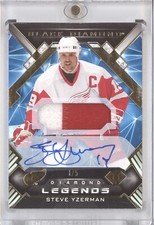 STEVE YZERMAN 2022-23 UPPER DECK BLACK DIAMOND DIAMOND LEGENDS PATCH AUTO 1/5