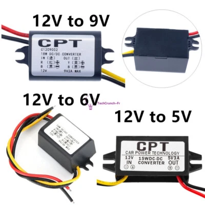 DC-DC 12V to 5V/6V/9V 2/3A 15W Converter Step Down 2A/3A 15W Power Supply Module - Bild 1 von 4
