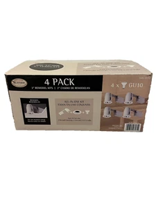 Canarm - 4er Pack (weiße Kronleuchter & Deckenleuchten) 50W GU10 mit Anschlussdose - Bild 1 von 5