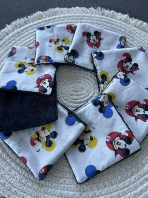 Disney Mickey Pattern Baby Washable Wipes Set of 8 - Image 1 of 4