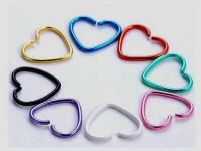 Pendientes nariz piercing con clip falso en forma de corazón ◉ 8 colores diferentes ◉ Foto 1 de 4