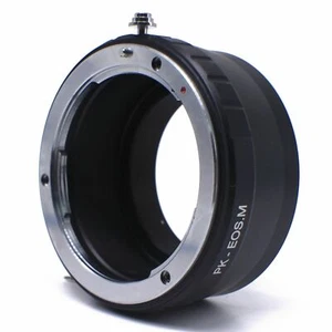 Adattatore PK-EM per obiettivo Pentax K con attacco EF-M fotocamera Canon EOS M2 M3 M5 M10 - Foto 1 di 3