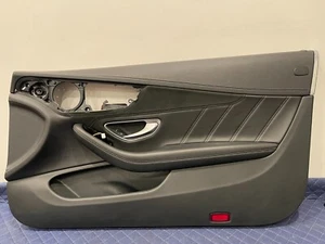2017 MERCEDES BENZ C63 AMG CONV FRONT PASSENGER LEATHER ALCANTERA DOOR PANEL OEM - Picture 1 of 21