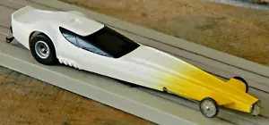 Vintage AFX Dragsters Dodge Fever Slot Car, White & Yellow, #1772, AS-IS! - Picture 1 of 13
