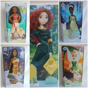 Disney Store Princess Classic Doll Pocahontas, Tinker Bell, Moana, Tiana, Merida - Picture 1 of 16