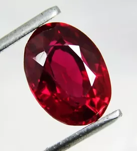 6.5 Ct Natural Certified Untreated Precious Oval Red Mozambique Ruby Gemstone - Picture 1 of 3