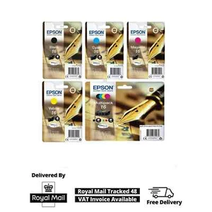 Original Epson 16 Ink Cartridges, Pen and Crossword Multipack for WF-2530wf LOT - Picture 1 of 6