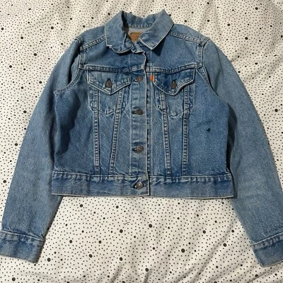 Chaqueta vaquera vintage años 70 Little Levis naranja lengüeta niño M Western retro indie Foto 1 de 4